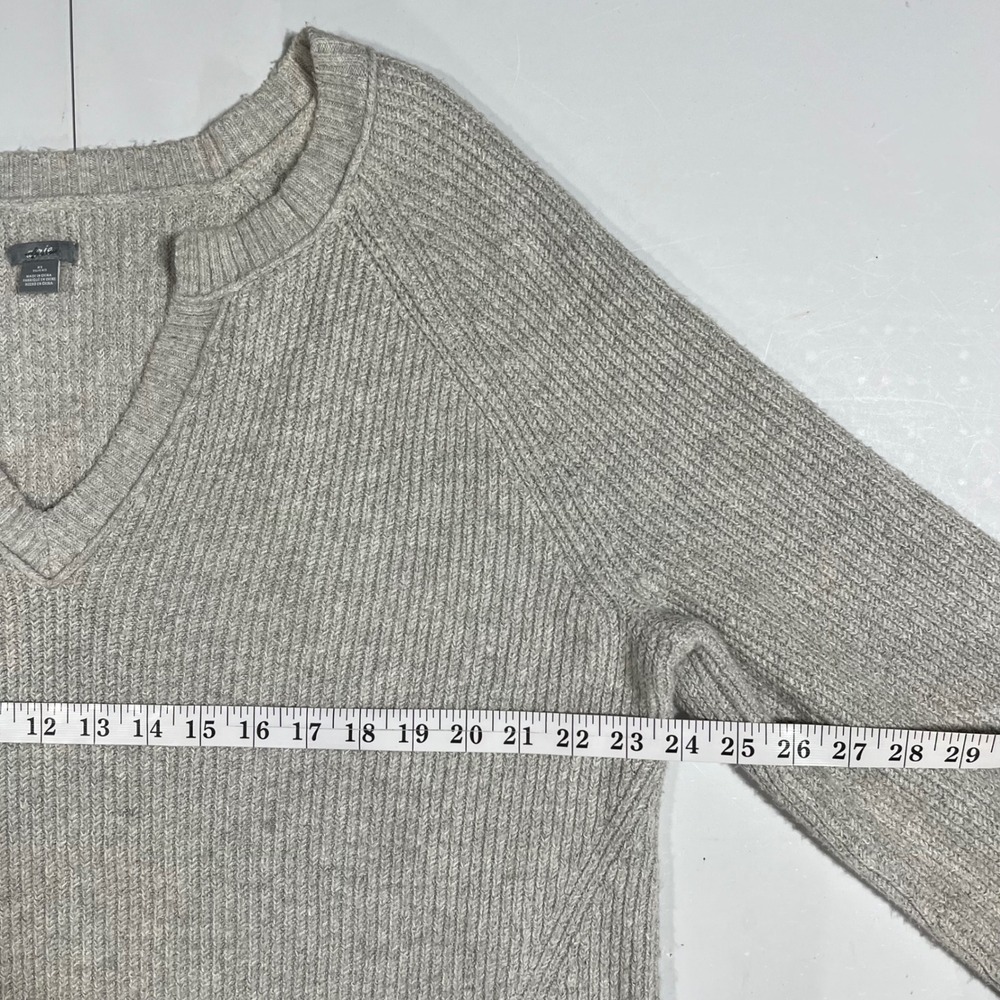 Aerie Granola Fisherman Oversized Ribbed Chunky Knit Beachy Sweater Womens XL - Picture 6 of 10